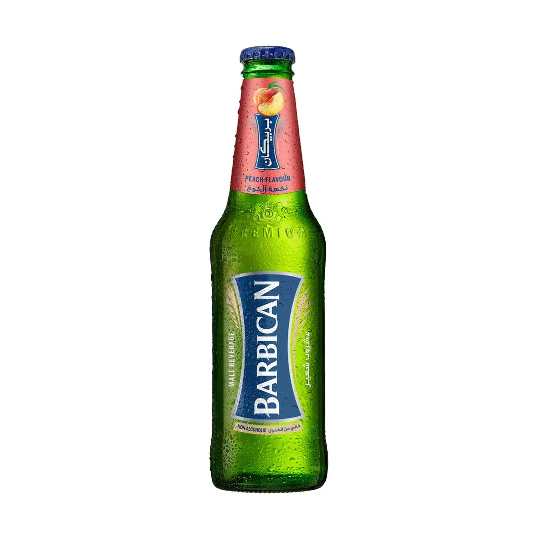 Barbican Peach Flavoured Non Alcoholic Malt, 330ml